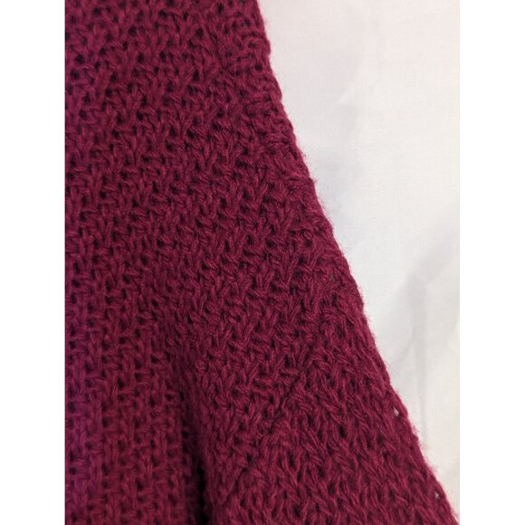 Liz & Me 4X Button-Up Raspberry Acrylic Knit Cardigan Sweater - Picture 4 of 7